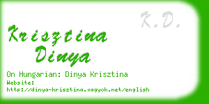 krisztina dinya business card